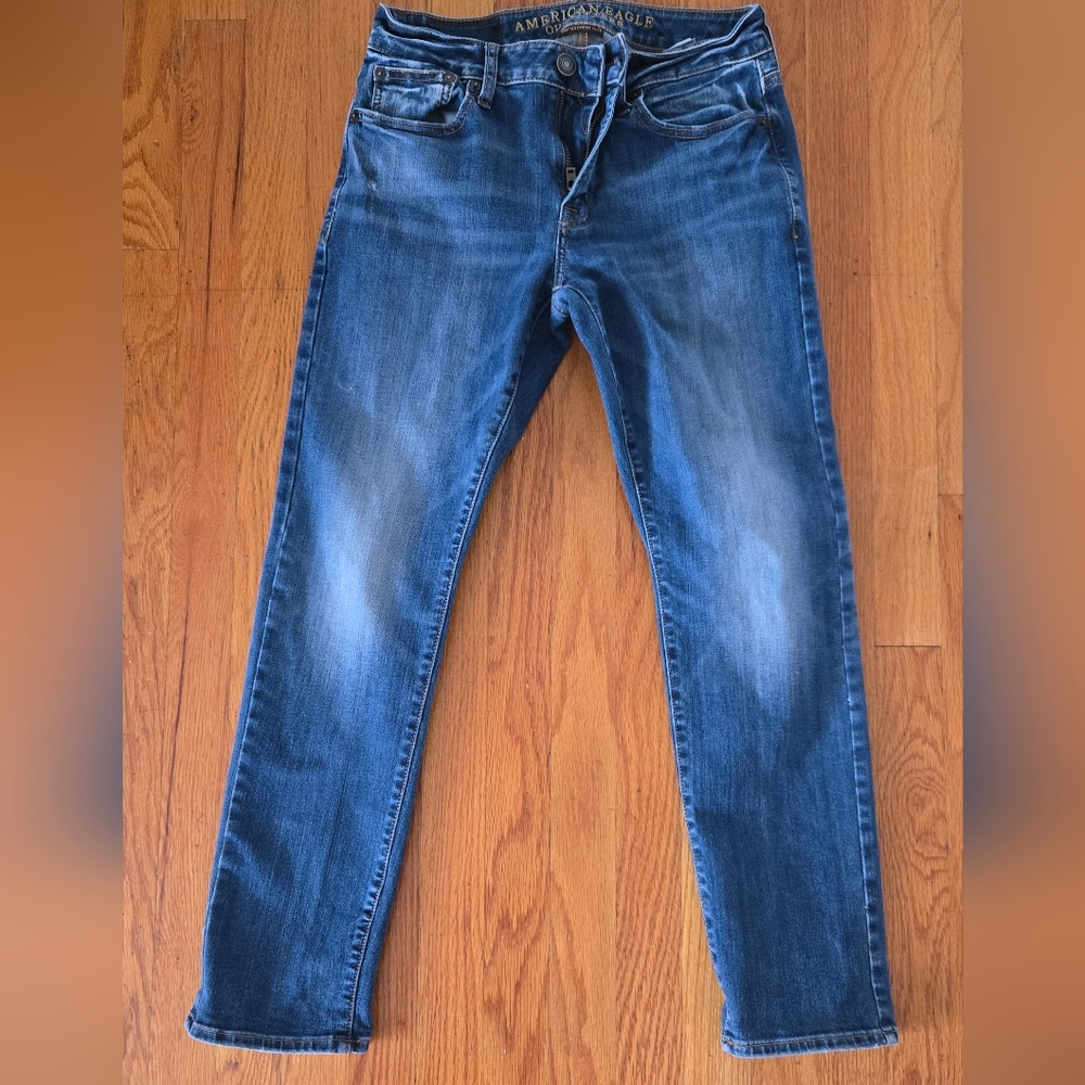 American Eagle Outfitters Men's Dark Blue Slim Jeans